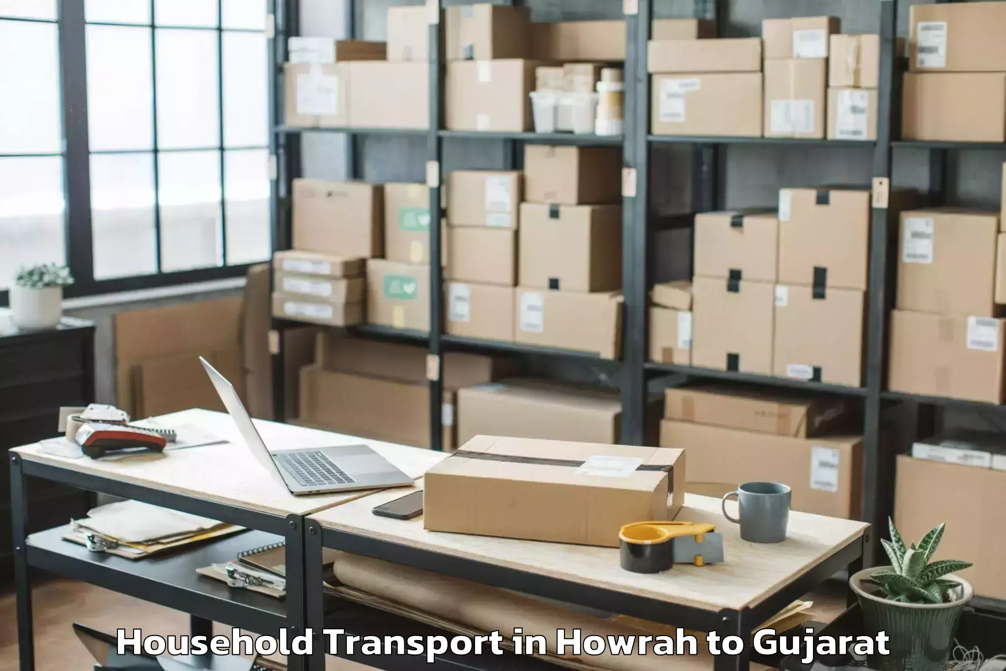 Quality Howrah to Amreli Household Transport